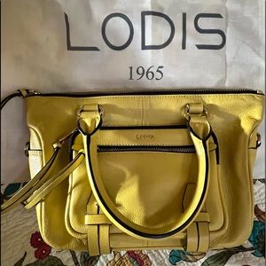 EUC Beautiful Leather LODIS satchel with removable shoulder strap